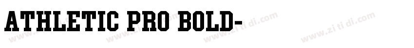 Athletic Pro Bold字体转换